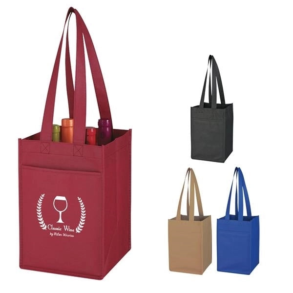 Non Woven Four Bottle Wine Bag