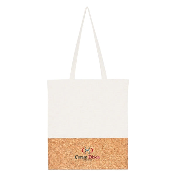 Tow Tones Cork Shoulder Strap Tote Bag