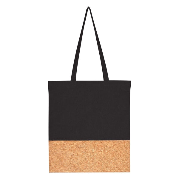 Tow Tones Cork Shoulder Strap Tote Bag