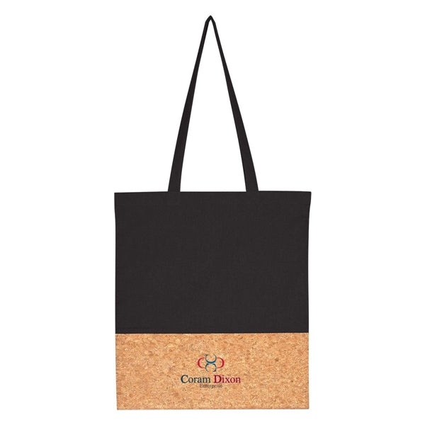 Tow Tones Cork Shoulder Strap Tote Bag