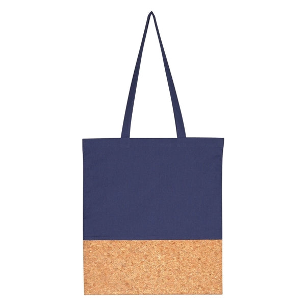 Tow Tones Cork Shoulder Strap Tote Bag