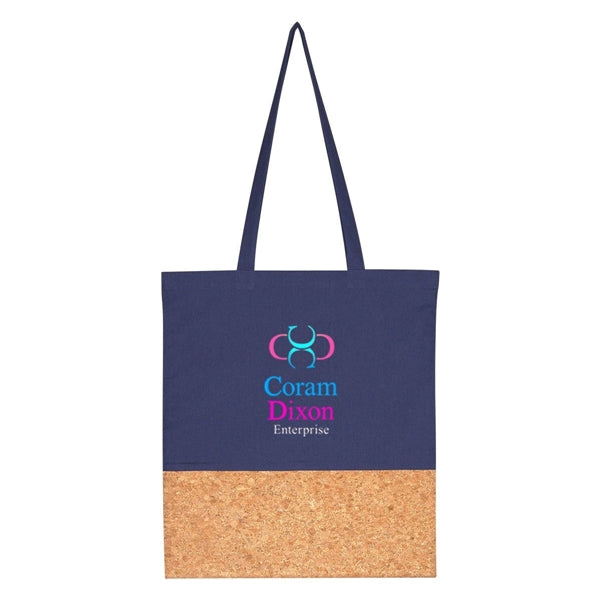 Tow Tones Cork Shoulder Strap Tote Bag