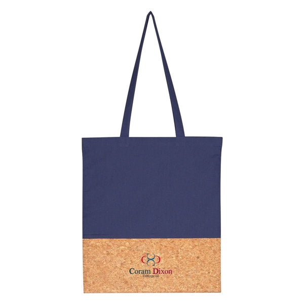 Tow Tones Cork Shoulder Strap Tote Bag