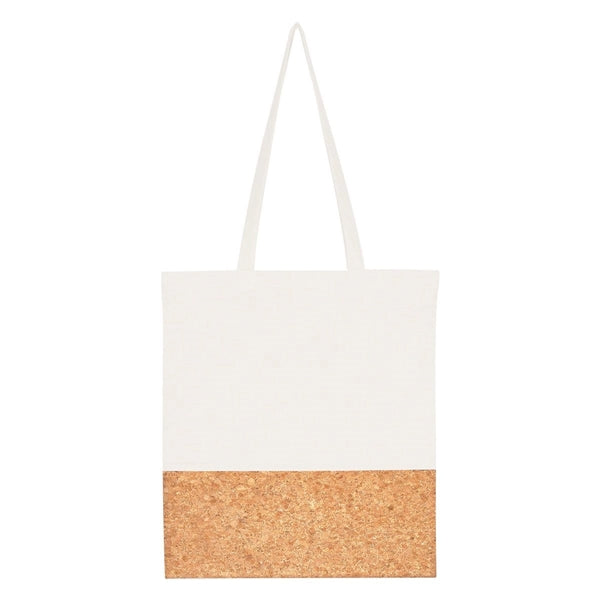 Tow Tones Cork Shoulder Strap Tote Bag