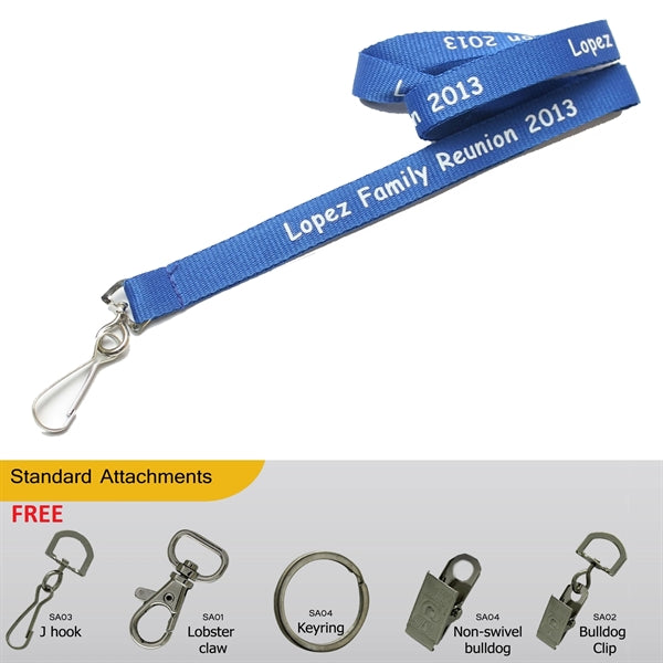 3/8" Polyester Lanyards, Custom Printed ID Badge Holders