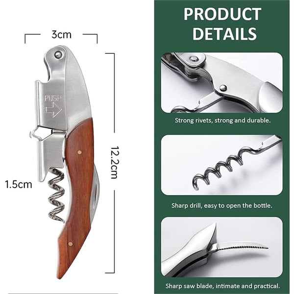Multifunctional Stainless Steel Wine Corkscrew