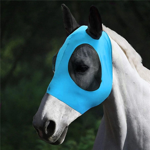 Elasticity Horse Fly Mask with Ears UV Protection