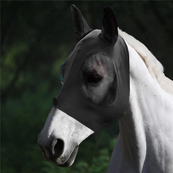 Elasticity Horse Fly Mask with Ears UV Protection