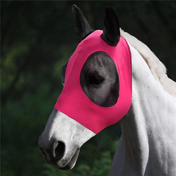 Elasticity Horse Fly Mask with Ears UV Protection