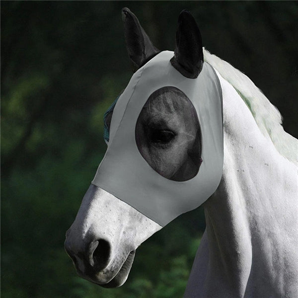 Elasticity Horse Fly Mask with Ears UV Protection