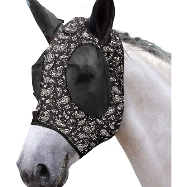 Elasticity Horse Fly Mask with Ears UV Protection