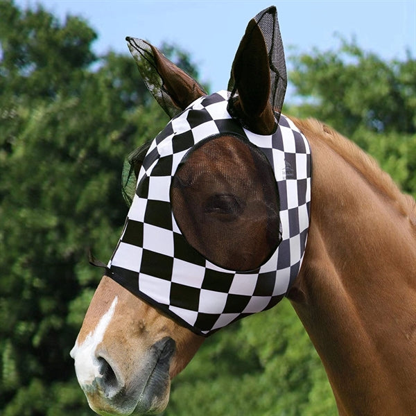 Elasticity Horse Fly Mask with Ears UV Protection