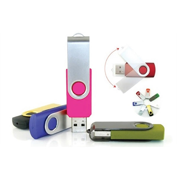 Quick Ship USB Flash Drives Rotating Swivel Pen Drive