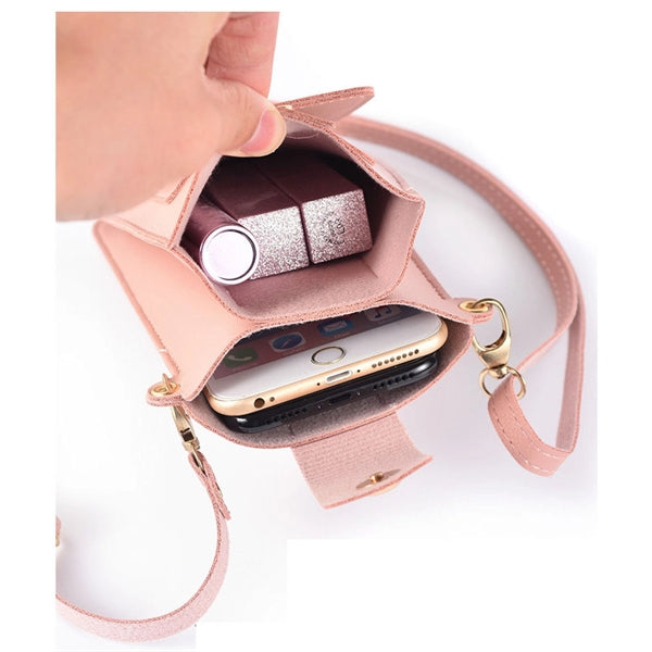 PU Leather Cell Phone Purse Travel Crossbody Bag