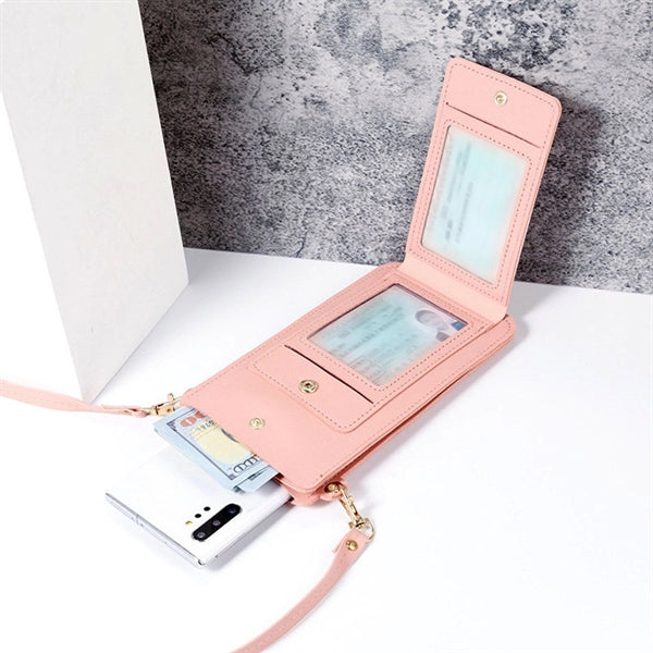 PU Leather Cell Phone Purse Travel Crossbody Bag