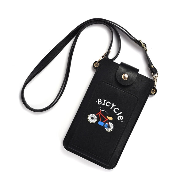 PU Leather Cell Phone Purse Travel Crossbody Bag