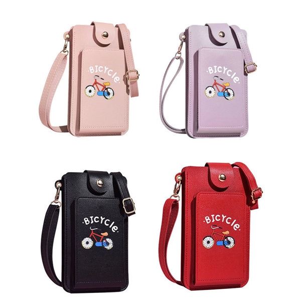 PU Leather Cell Phone Purse Travel Crossbody Bag