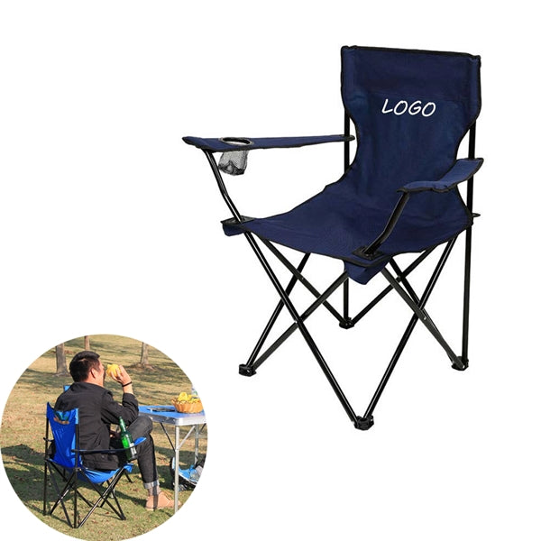 Outdoor Camping Padded Quad Rod Arm Chair