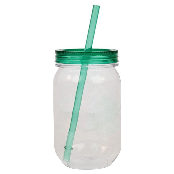16 oz Colored Single Layer Mason Straw Cups