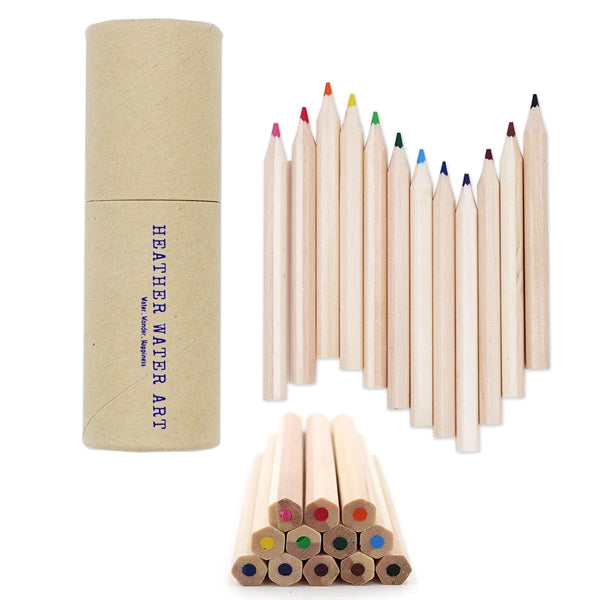 Mini Colored Pencil Set in Recycled Tube 12 pcs.