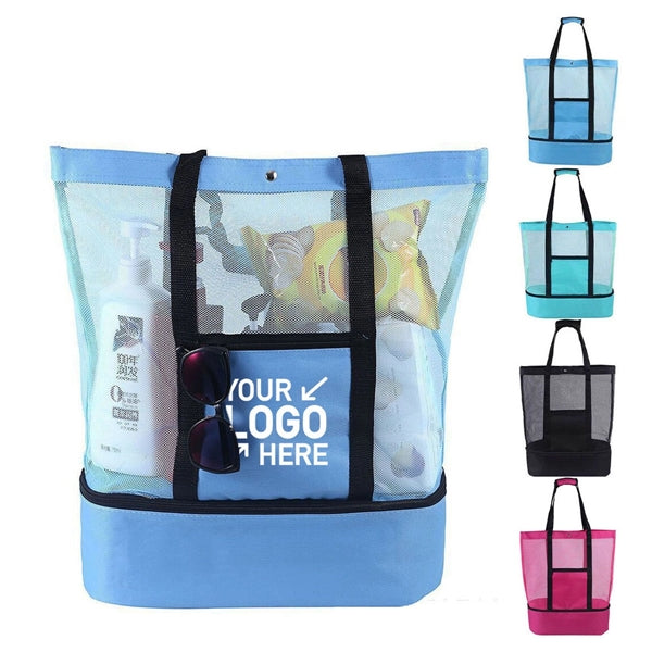 Mesh Tote Beach Bag Cooler