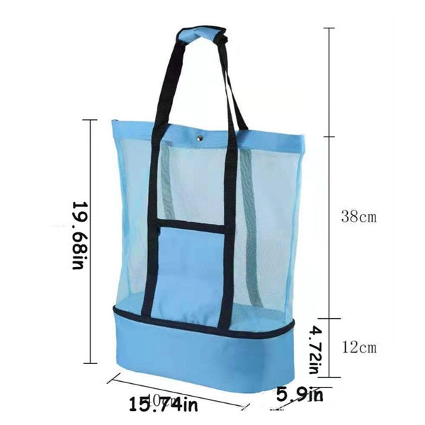 Mesh Tote Beach Bag Cooler