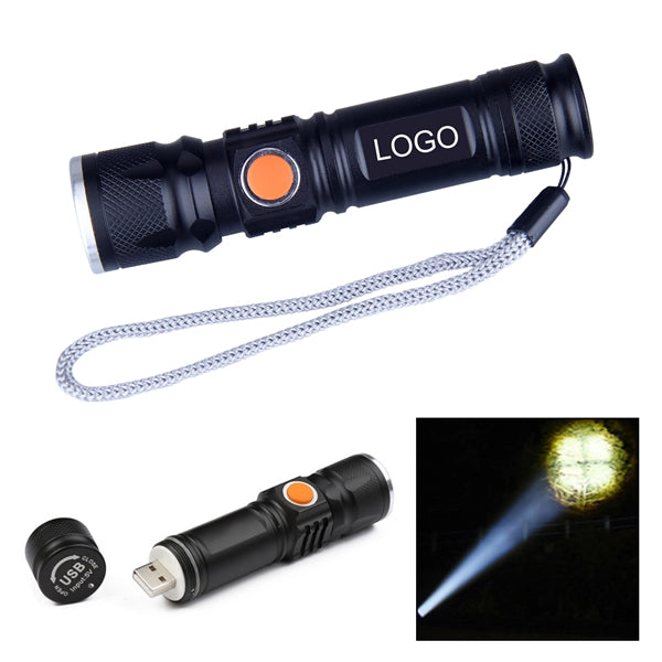 USB Direct Charging Zoom Flashlight