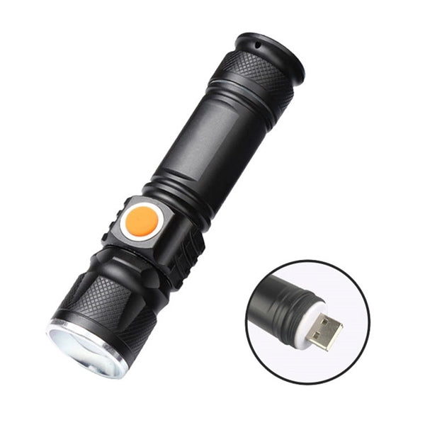 USB Direct Charging Zoom Flashlight