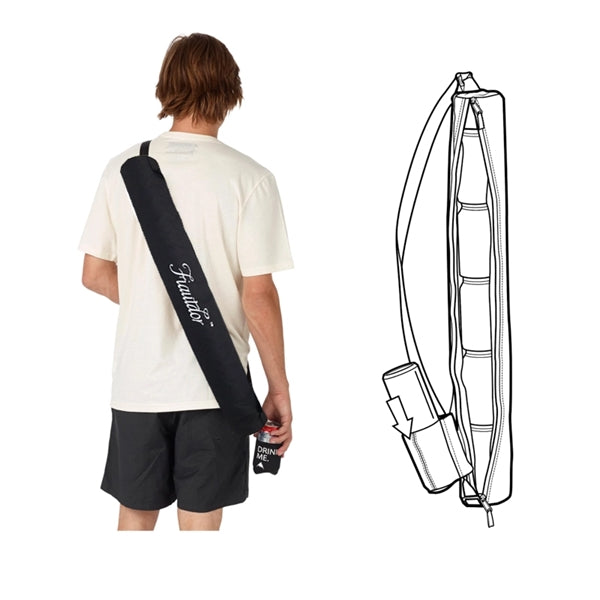 Insulated Beverage Soft Can Cooler Sleeve Sling Holder