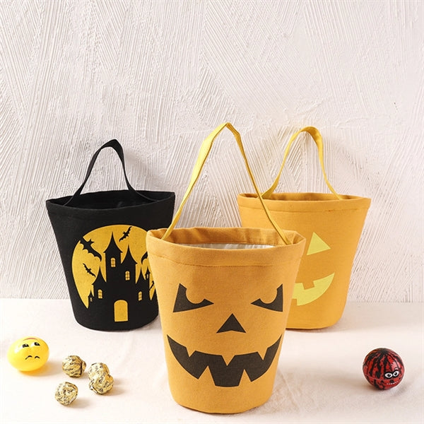 Pumpkin Canvas Candy Tote Bucket