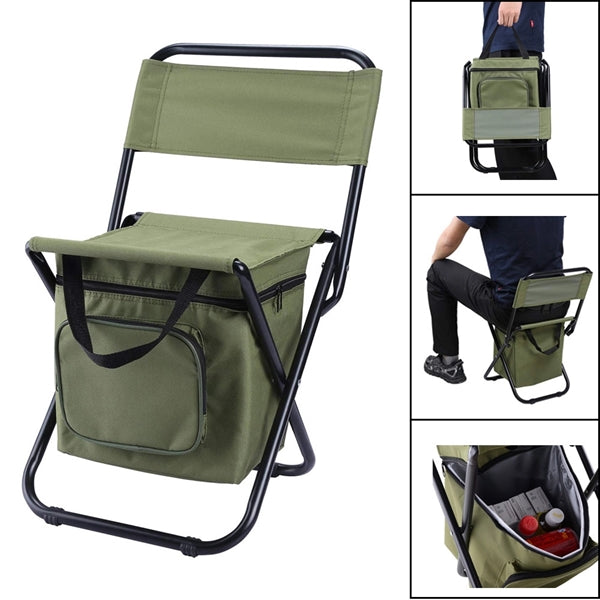 Foldable Camping Chair with Cooler Bag