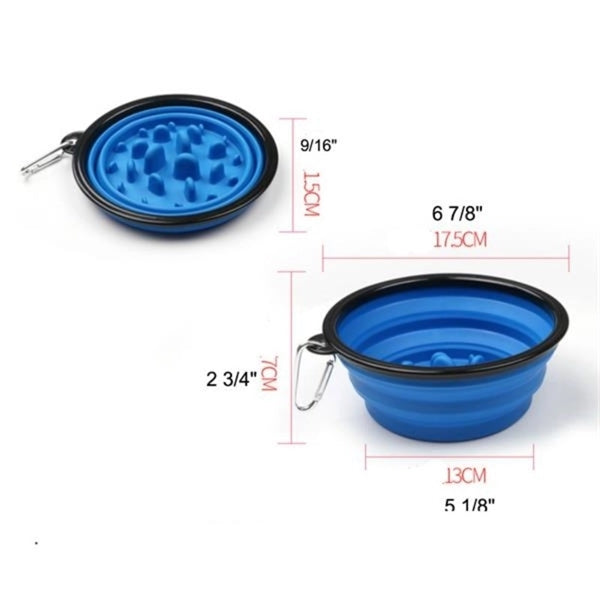 Collapsible Slow Feeder Dog Bowl