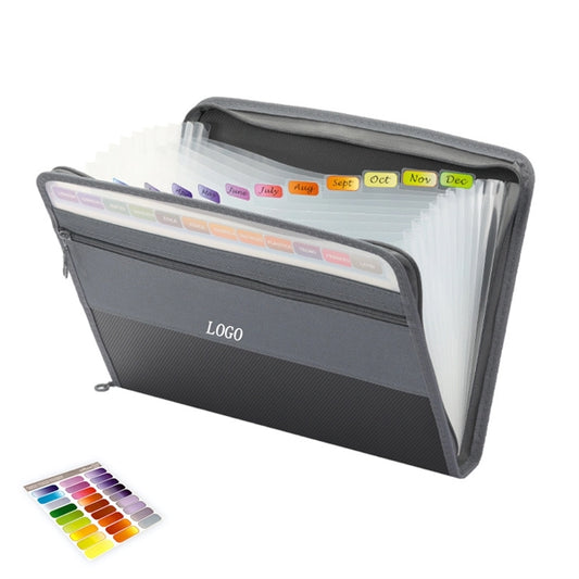 Large Capacity 13 Pocket Expanding File Folder