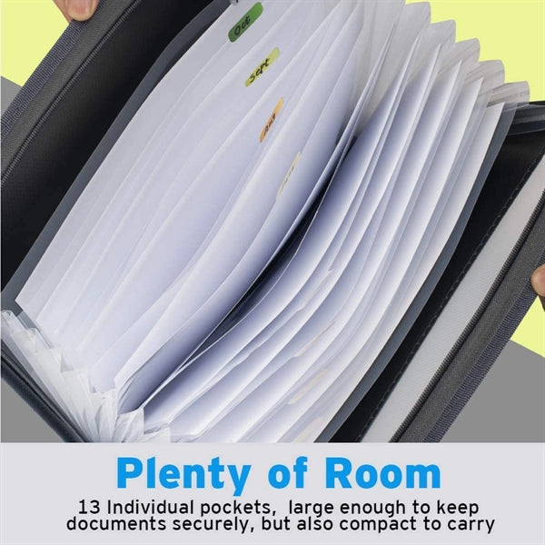 Large Capacity 13 Pocket Expanding File Folder