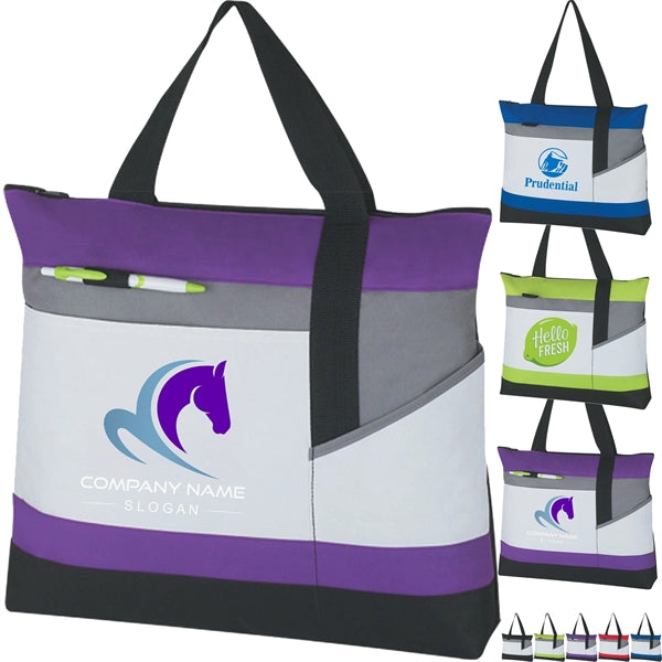 Advantage Zippered Polyester Tote