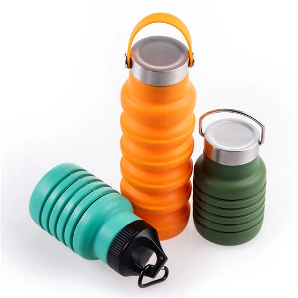 19 oz Collapsible Silicone Water Bottle
