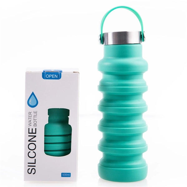 19 oz Collapsible Silicone Water Bottle