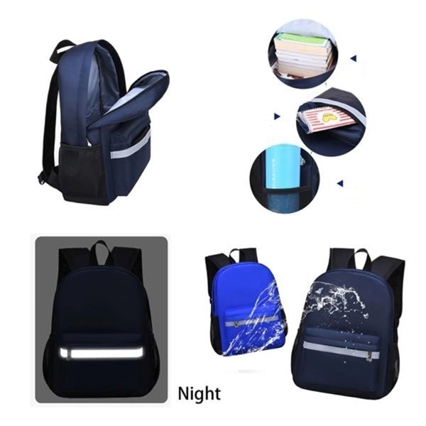 Water Reistant School Backpack With Reflective Strip