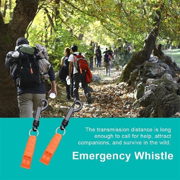 Emergency Outdoor Survival Whistle with Clip Hook