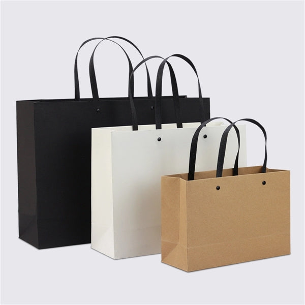 Large Black Gift Paper Bags Bulk