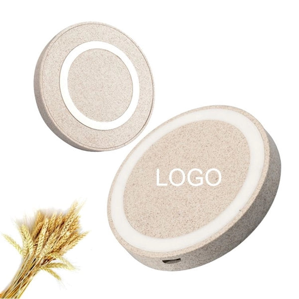 10W ECO-Friendly Wheat Straw Wireless Charger Biodegradable