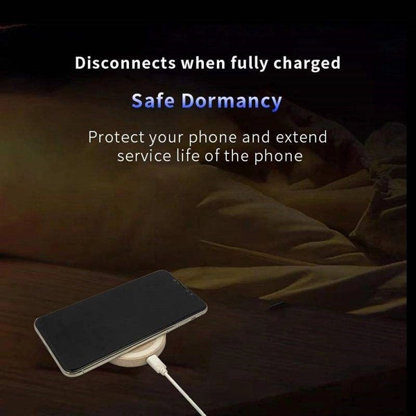 10W ECO-Friendly Wheat Straw Wireless Charger Biodegradable