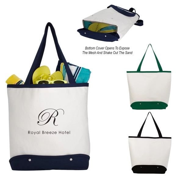 Sand Sifter Cotton Canvas Beach Tote Bag