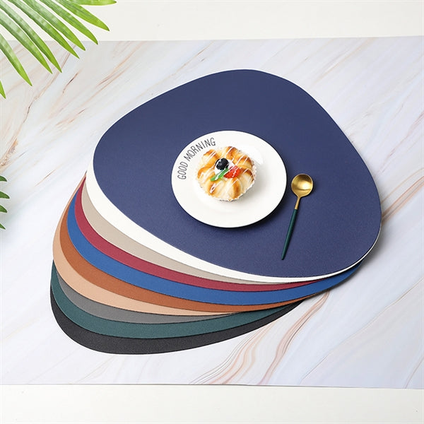 Round Leather Placemats Insulation Coffee Mats