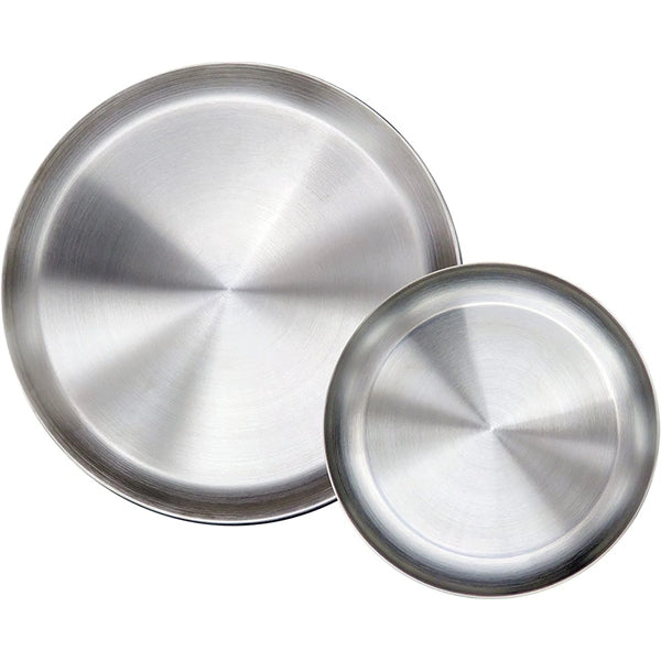 Round Stainless Steel 9 Inch Plates