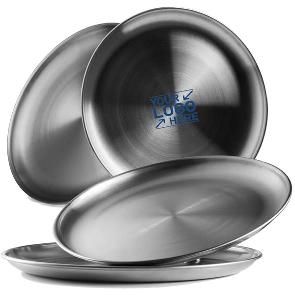 Round Stainless Steel 9 Inch Plates