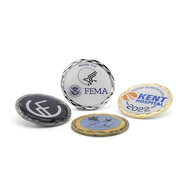 2" Speed Challenge Coin - Diamond Cut Edge