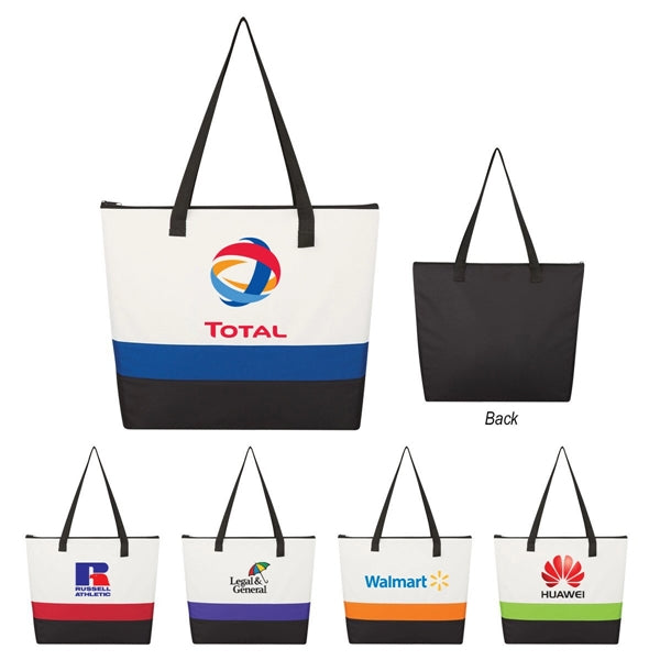 Infinity Three Tones 600D Bold Stripe Tote Bag