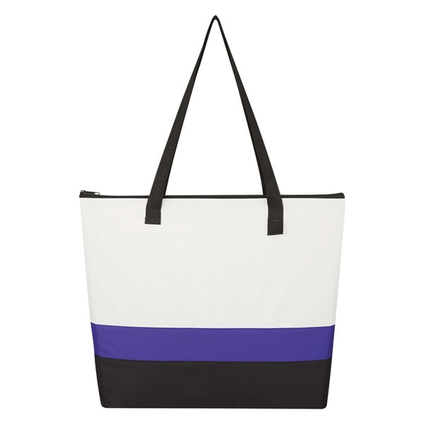 Infinity Three Tones 600D Bold Stripe Tote Bag