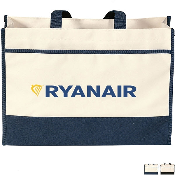 Large Front Pocket Denier Tote